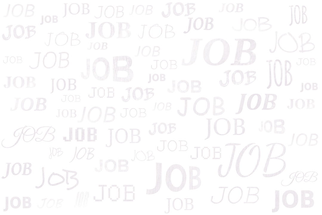 Job Text Pattern on Transparent Background for Work Concept