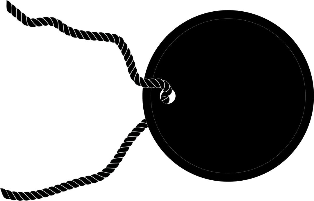 Blank Black Label on High Transparency Background Illustration