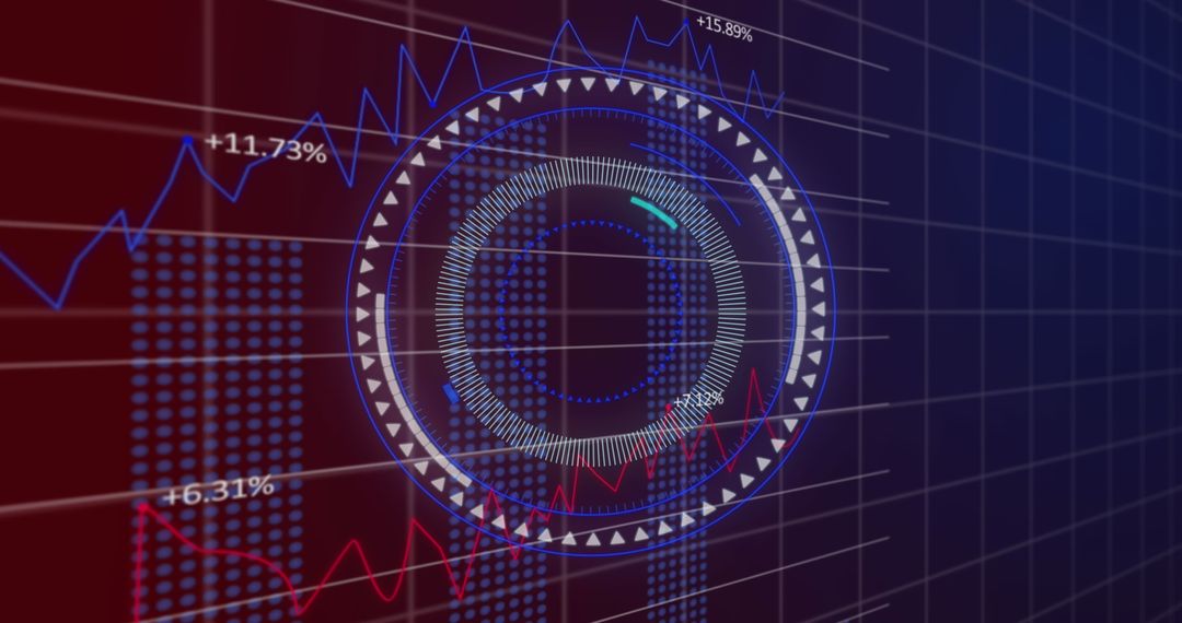 digital interface with financial data overlays - Free Images, Stock Photos and Pictures on Pikwizard.com