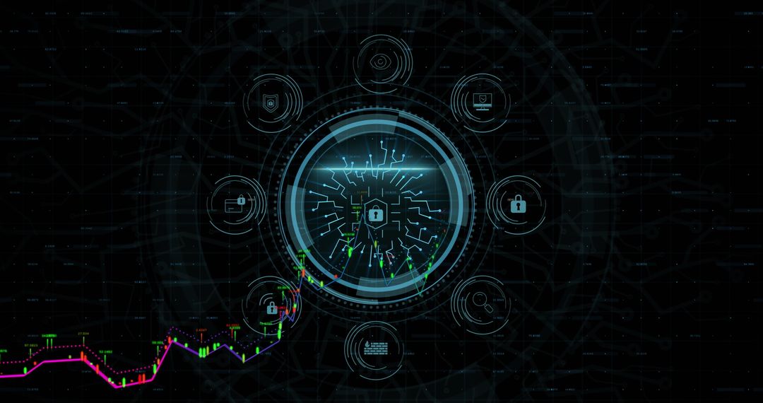 Futuristic Data Processing Interface with Global Security Network - Free Images, Stock Photos and Pictures on Pikwizard.com