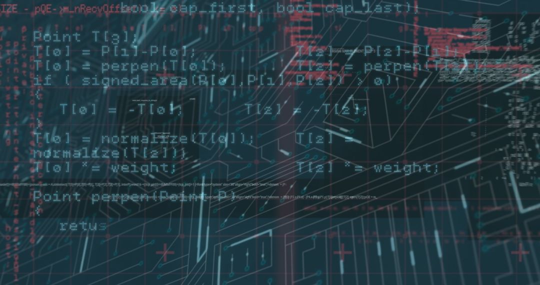 Data Security Codes Amid Digital Circuit Lines - Free Images, Stock Photos and Pictures on Pikwizard.com