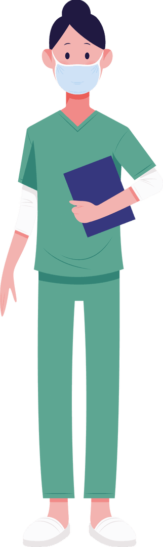 Transparent Background Cartoon Doctor Illustrating Healthcare Theme