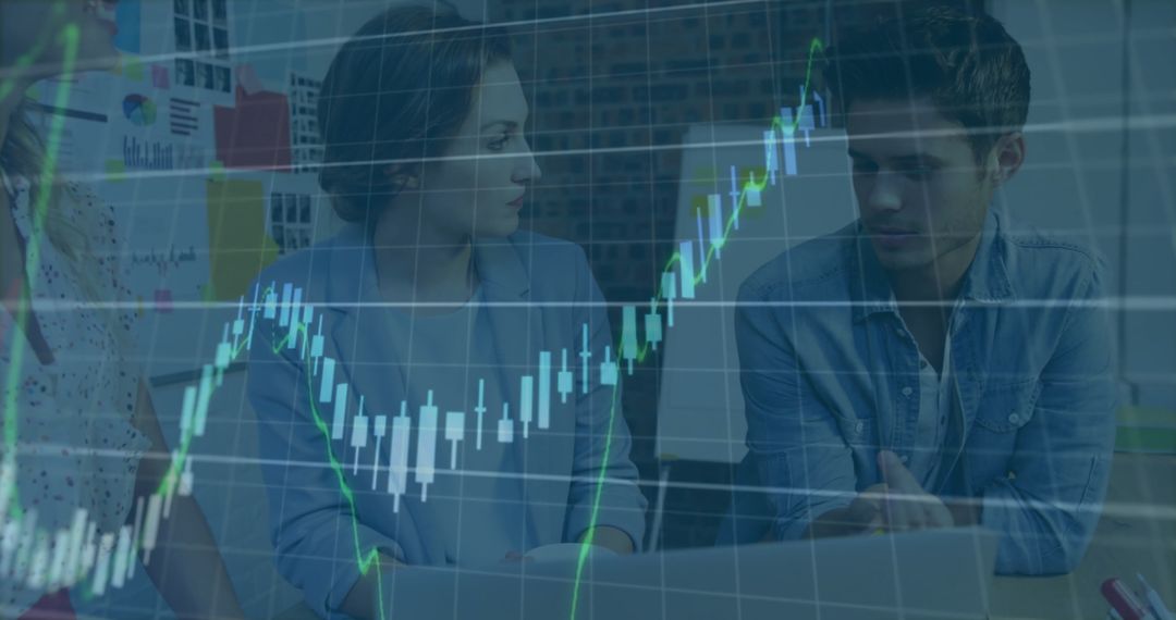 Financial Analysis and Strategy Meeting in Modern Office