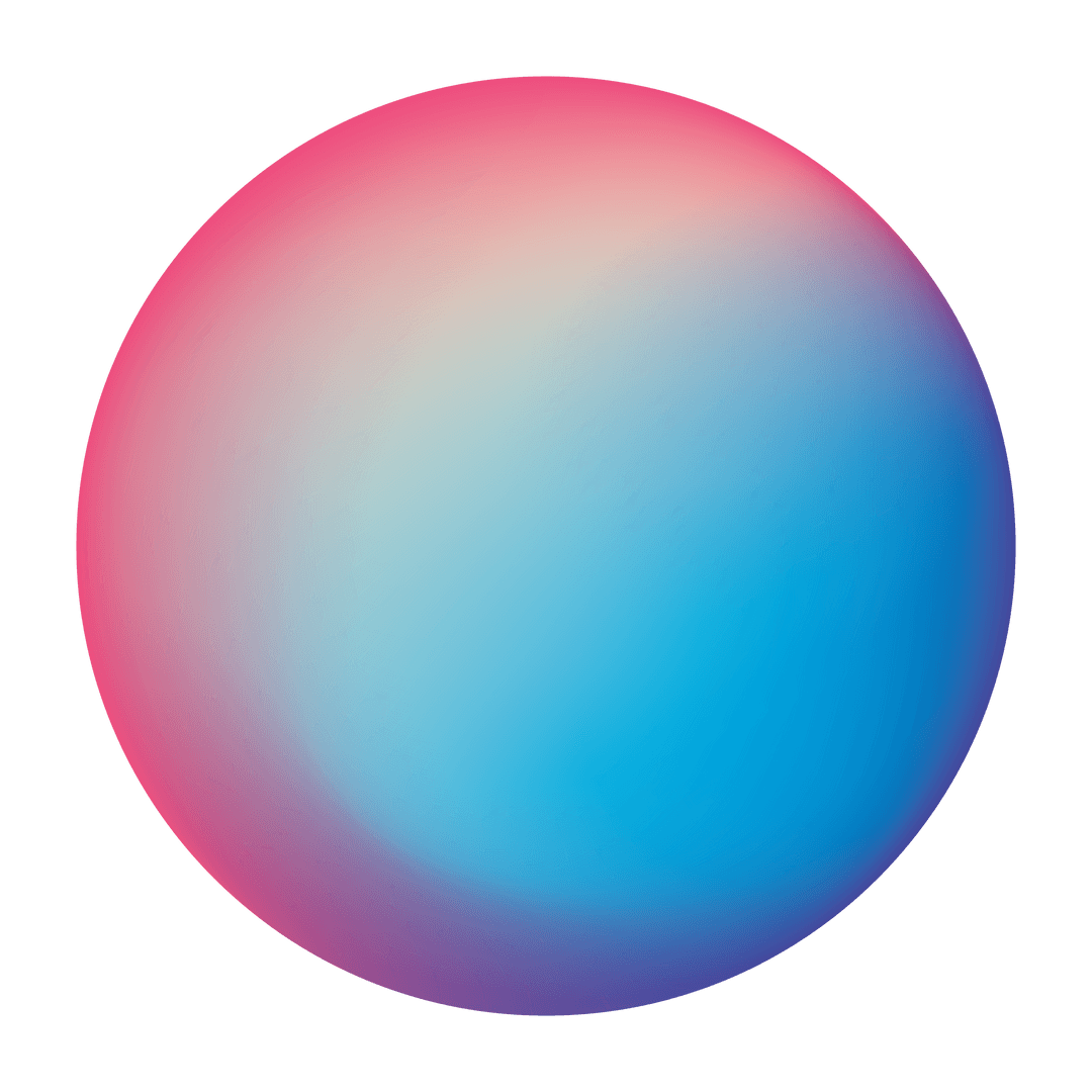 Transparent Abstract Gradient Sphere Illustration