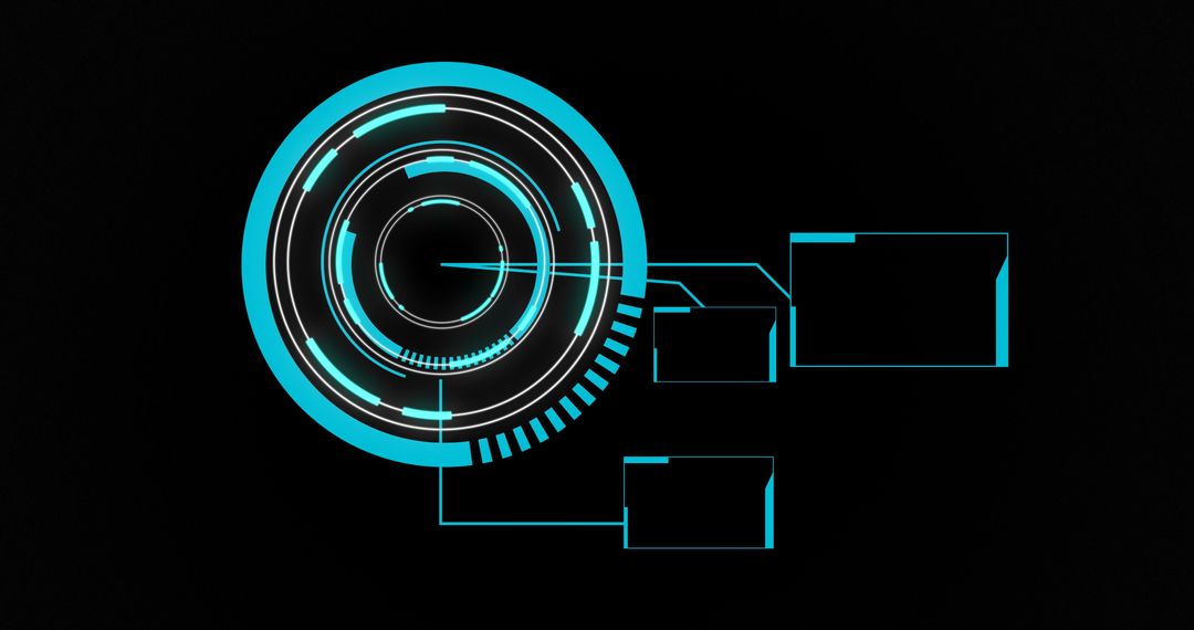 Futuristic Digital Data Interface Analysis