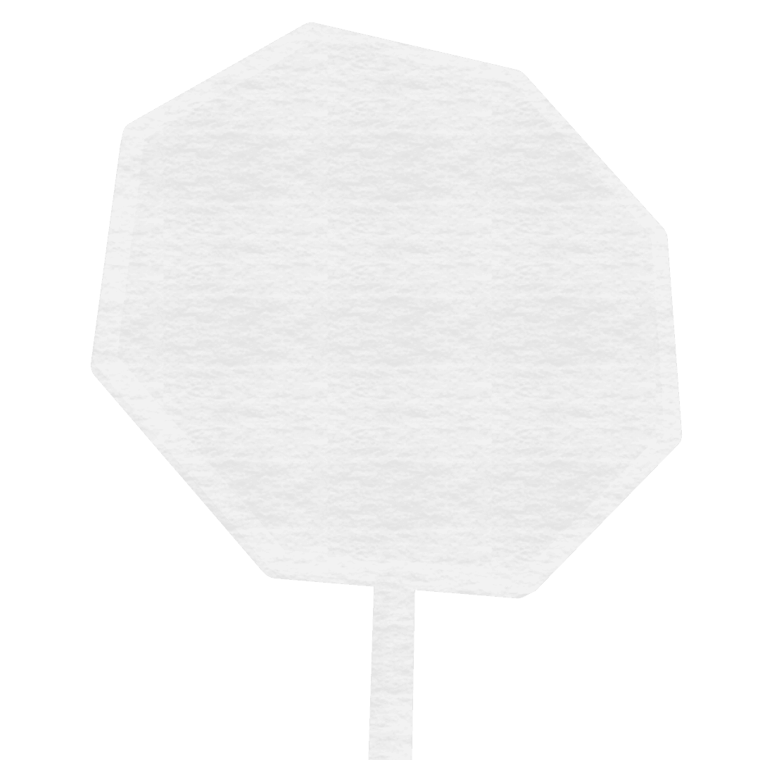 White Traffic Sign Icon on Transparent Background is Editable