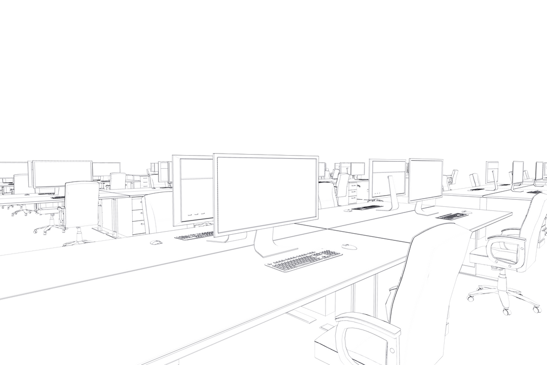 Transparent Design of Modern Open Space Office in Black and White - Download Free Stock Images Pikwizard.com