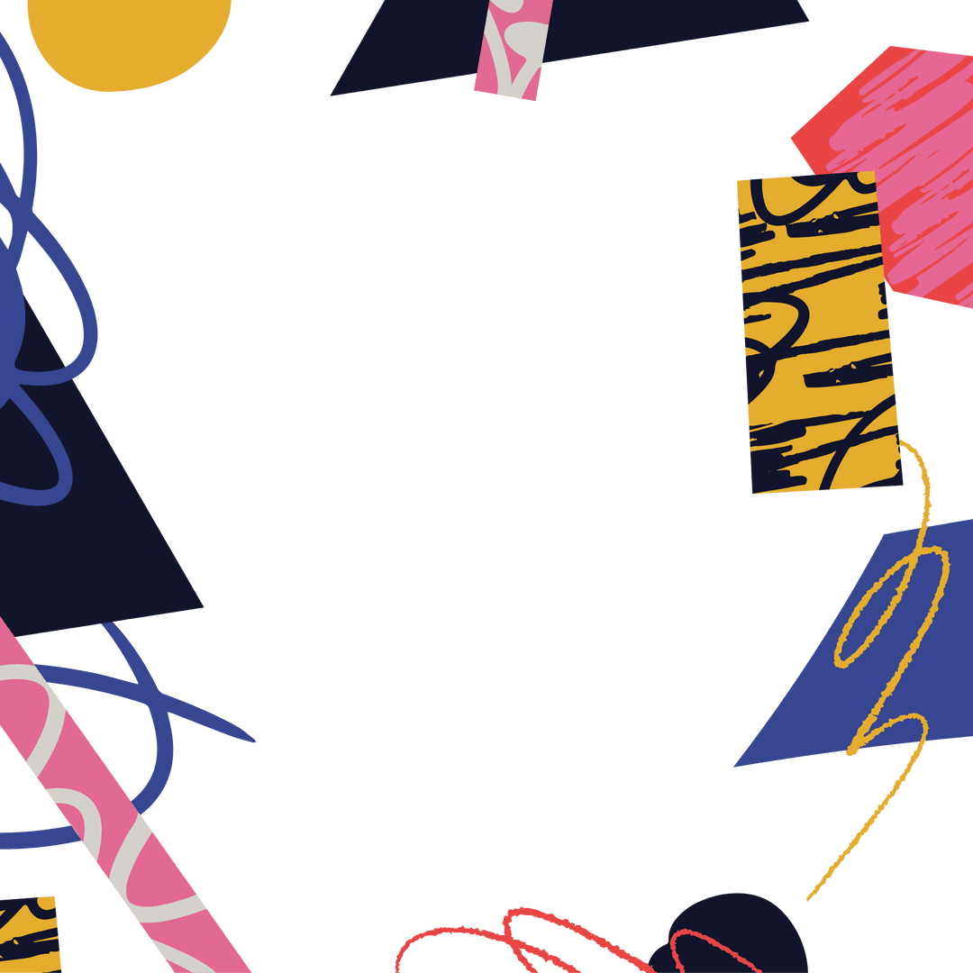 Abstract Shapes and Scribbles on Transparent Background