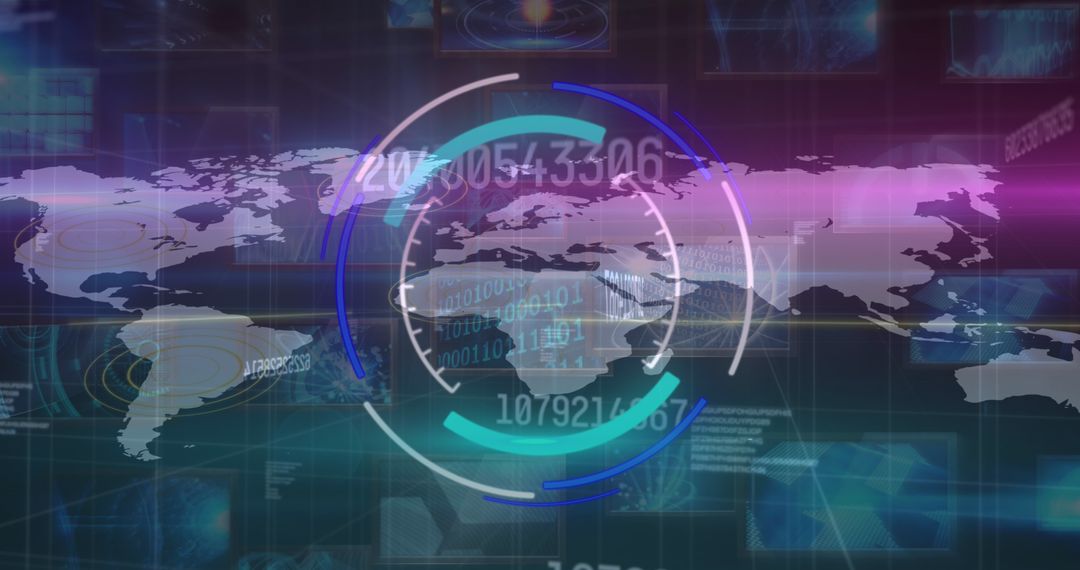 Global Business Analysis with Data Visualization Overlay