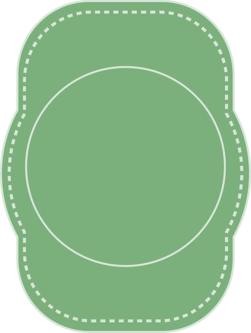 Abstract Green Shape on Transparent Background for Graphic Design