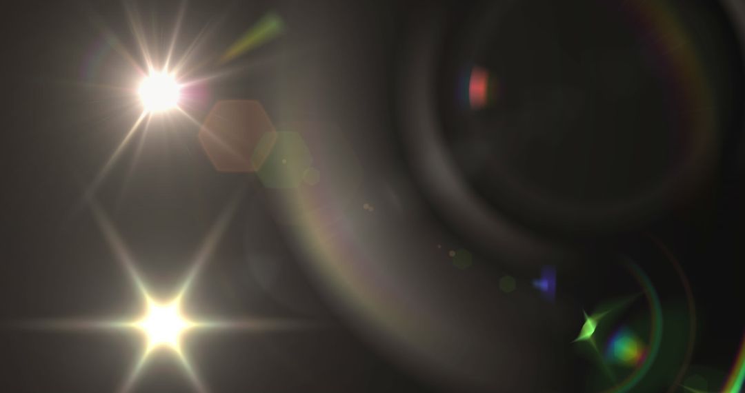 Abstract Green Molecular Structures and Lens Flares