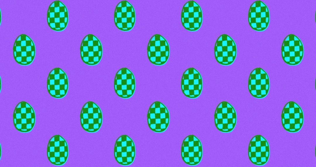 Patterned Green Easter Eggs on Vibrant Purple Background - Free Images, Stock Photos and Pictures on Pikwizard.com