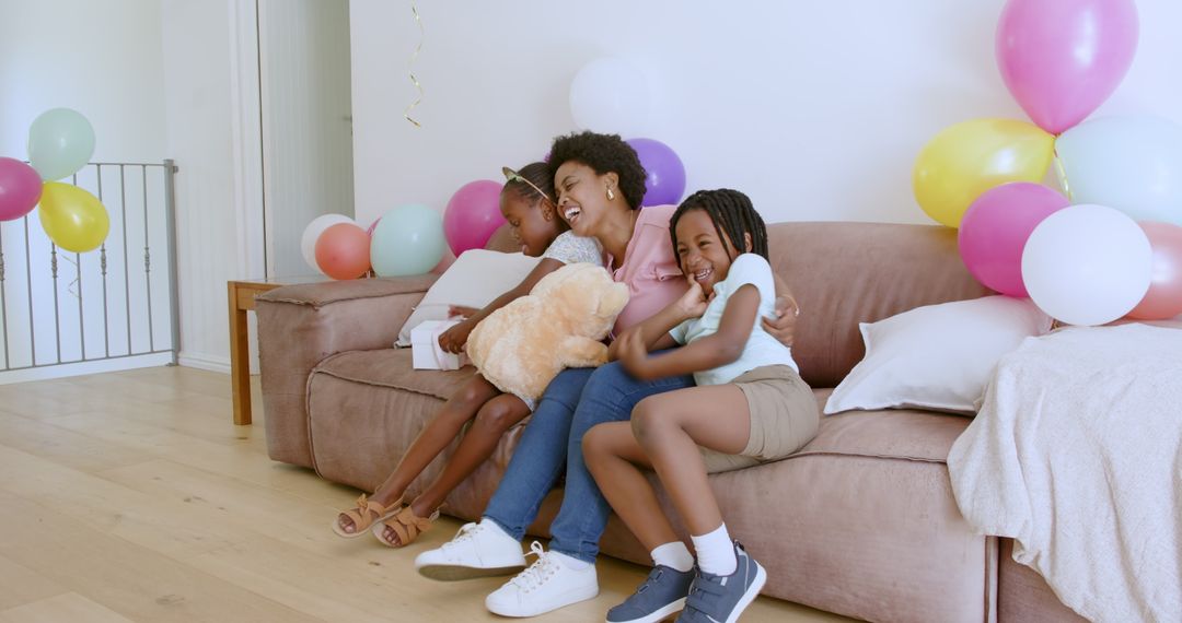 Joyful Family Birthday Celebration with Laughter and Affection