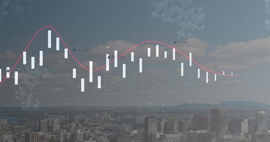 Digital Cities: Statistical Data Overlapping Modern Urban Skyline