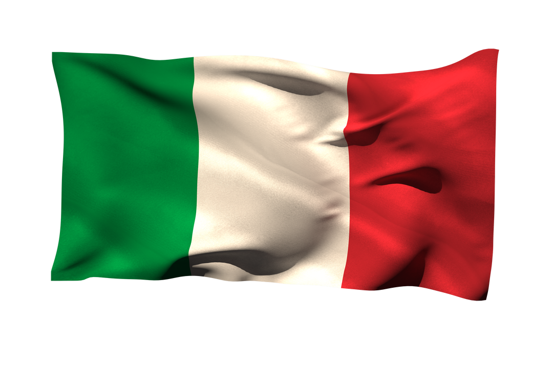 Waving Italian Flag Transparent Background Symbol of Italy - Download Free Stock Images Pikwizard.com