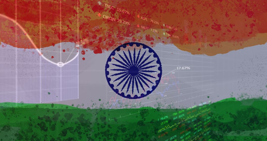 Indian Flag with COVID-19 Statistics Overlay - Free Images, Stock Photos and Pictures on Pikwizard.com