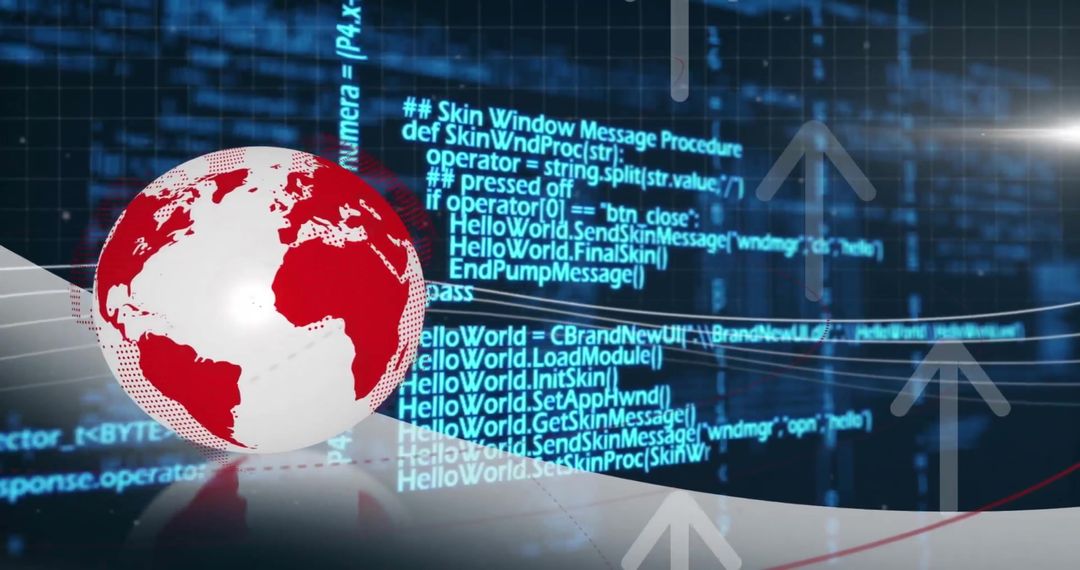 Global Technology Concept with Digital Interface and Data