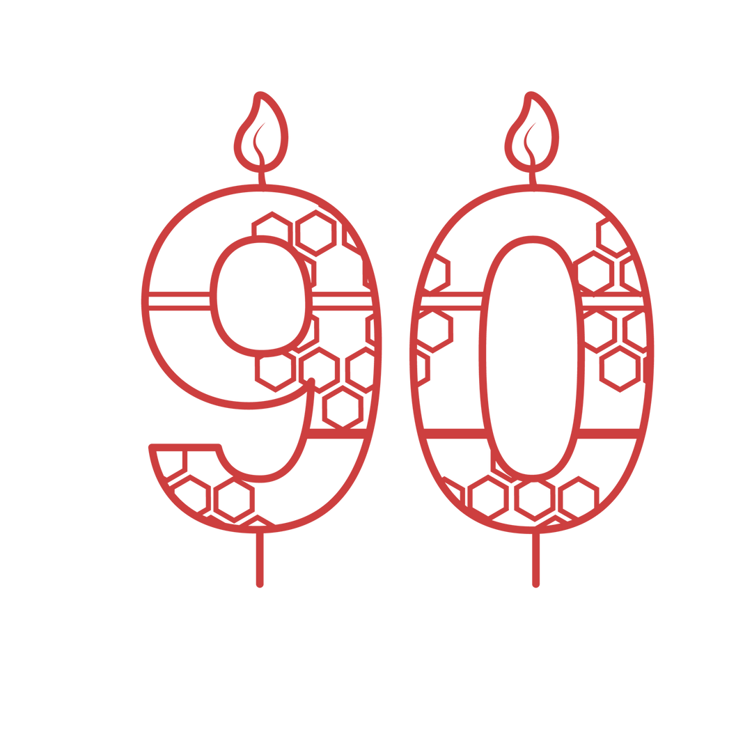 Red 90 Transparent Birthday Candle Isolated Vector Design - Download Free Stock Images Pikwizard.com