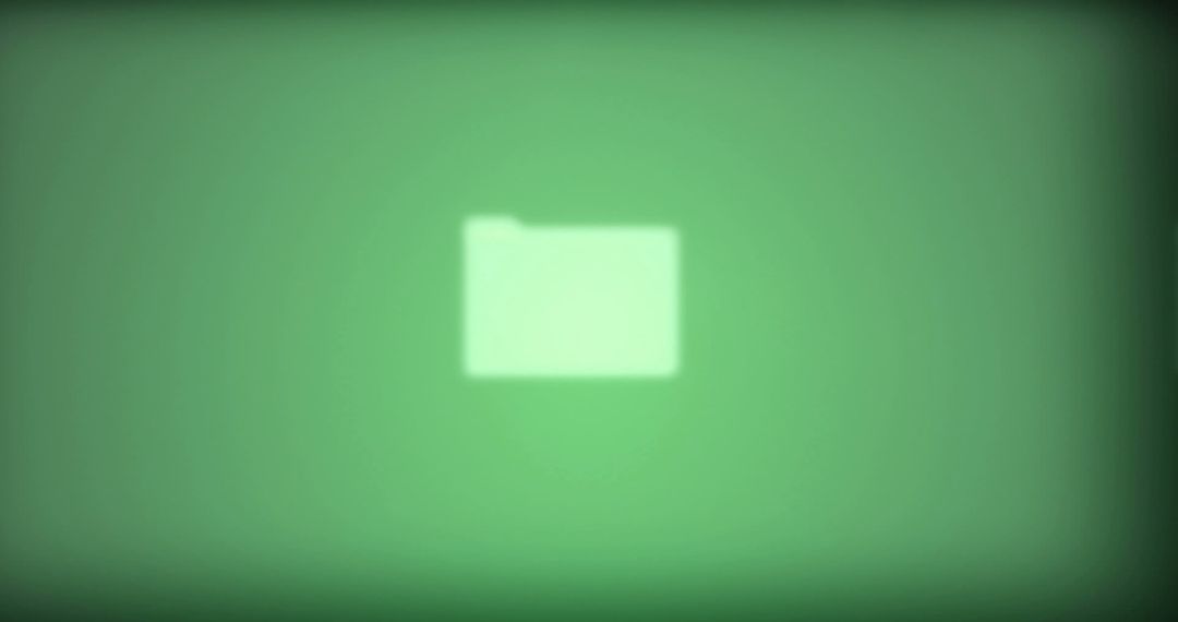 Abstract Digital File Folder Symbol on Green Background