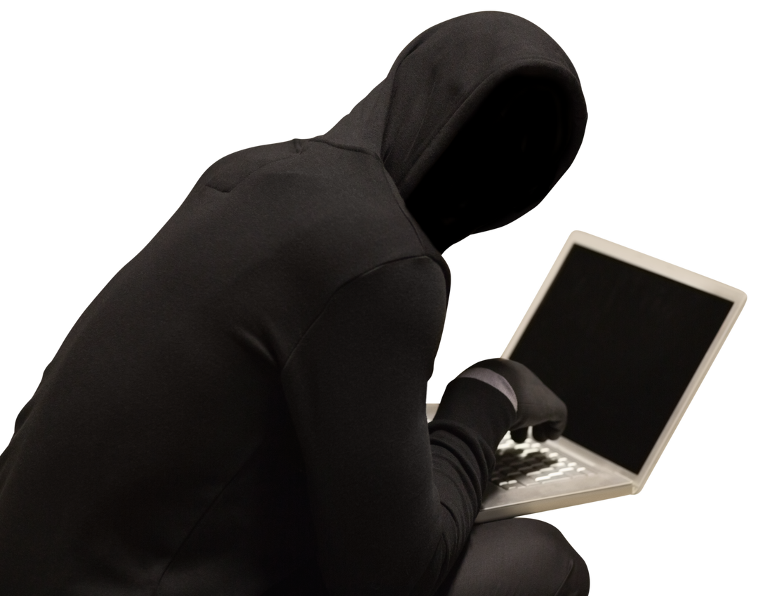 Faceless Transparent Hacker in Black Hoodie Using Laptop - Download Free Stock Images Pikwizard.com