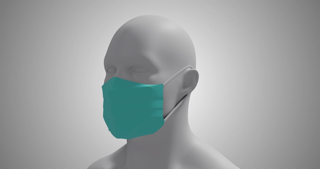 3D Model Face Mask COVID-19 Health Concept - Free Images, Stock Photos and Pictures on Pikwizard.com