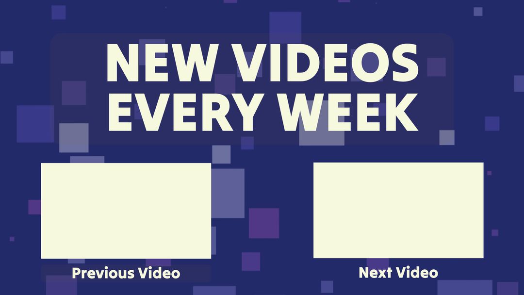 Vibrant Weekly Video Content Announcement Template - Download Free Stock Templates Pikwizard.com