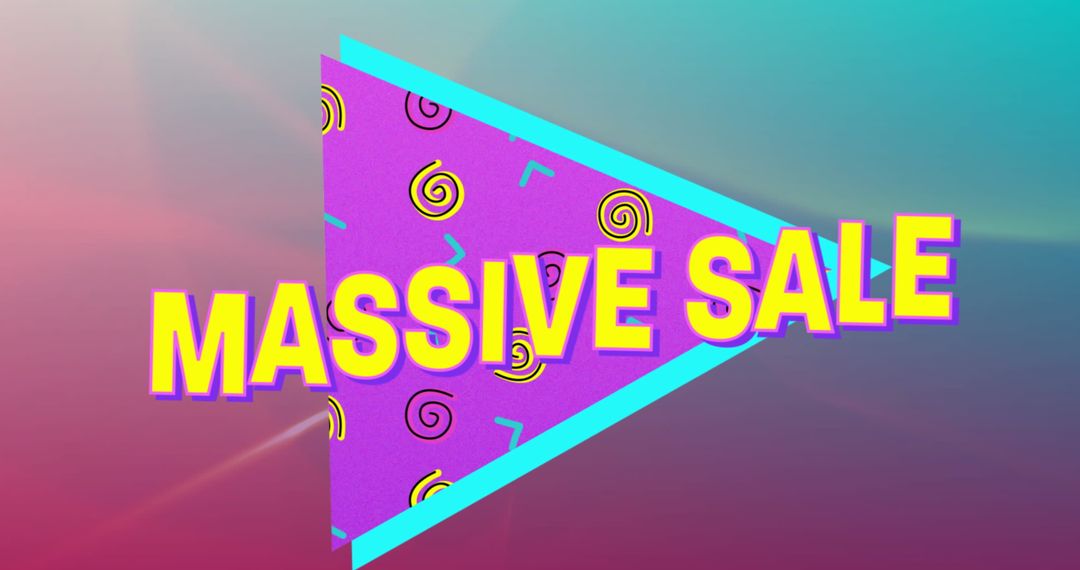 Vibrant Geometric Sale Banner with Dynamic Design Elements