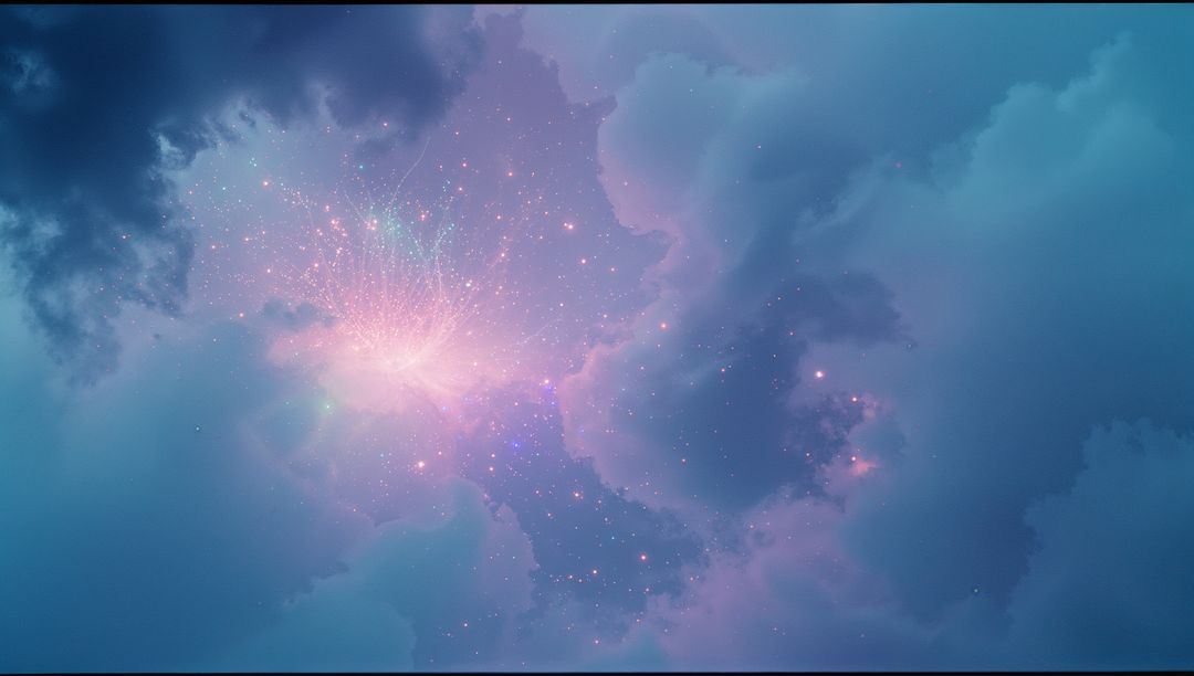 Cosmic Nebula with Luminous Radiance and Sparkling Stars