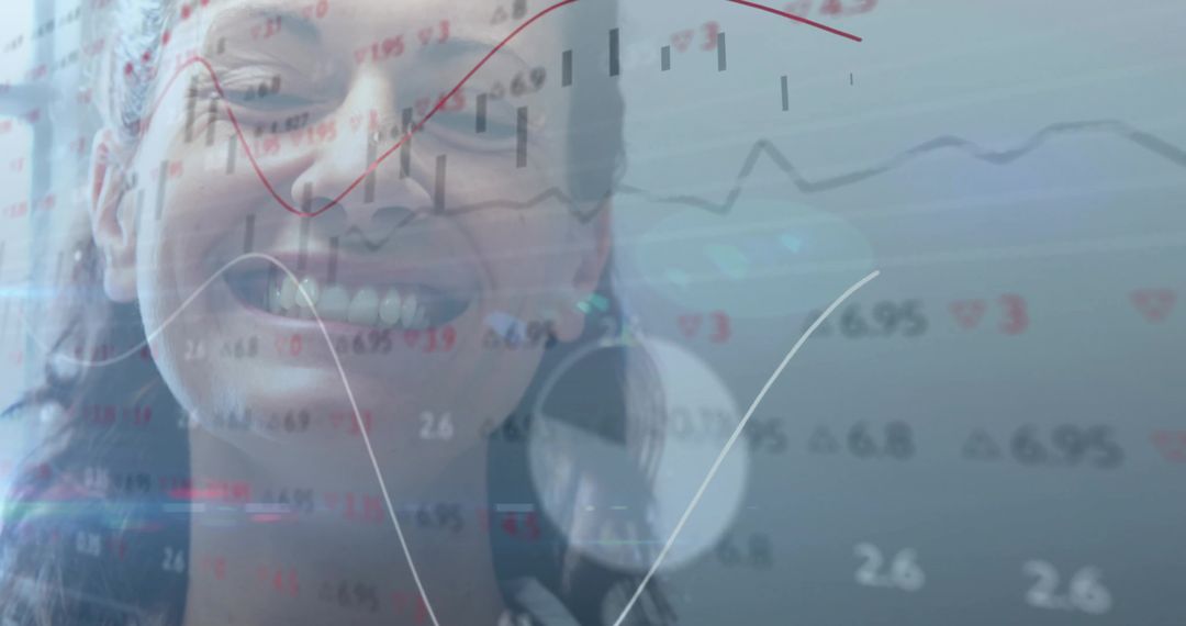 Smiling Professional Analyzing Financial Data and Charts