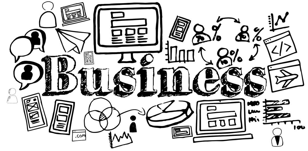 Business Icons on Transparent Background for Communication