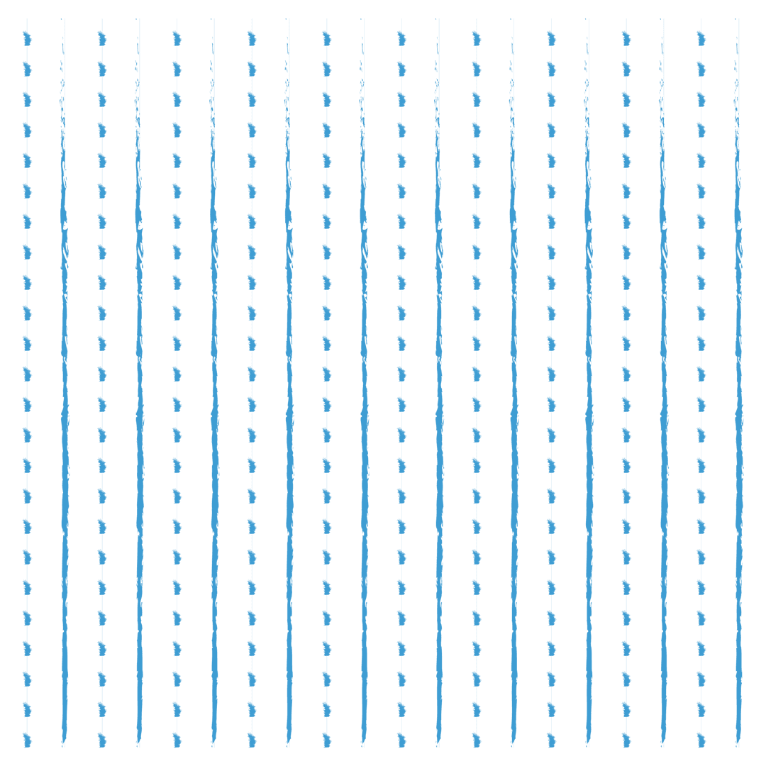 Abstract Blue Vertical Shapes Pattern on Transparent Background