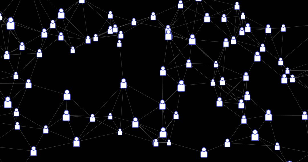 Global Digital Network Connection on Black Background