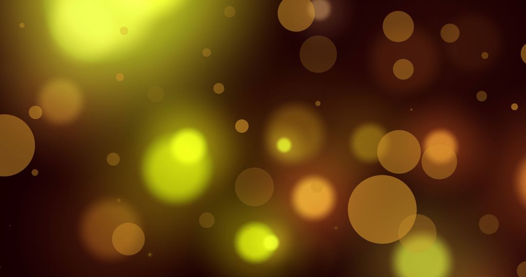 Glowing Yellow and Orange Bokeh Lights Vector Illustration