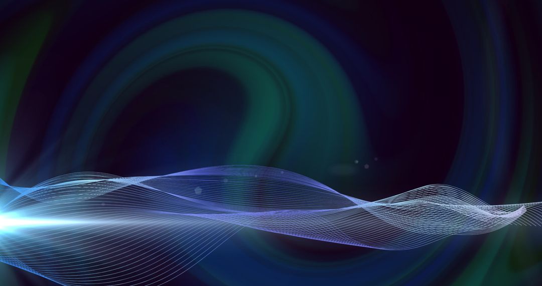 Dynamic Digital Waves on Dark Abstract Background