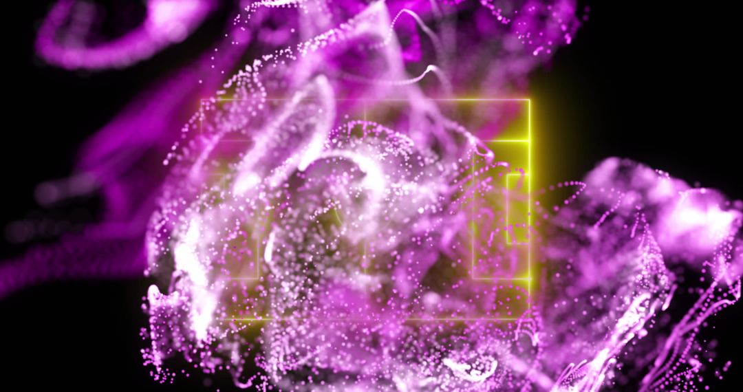 Purple Digital Wave and Neon Soccer Field Technology Concept