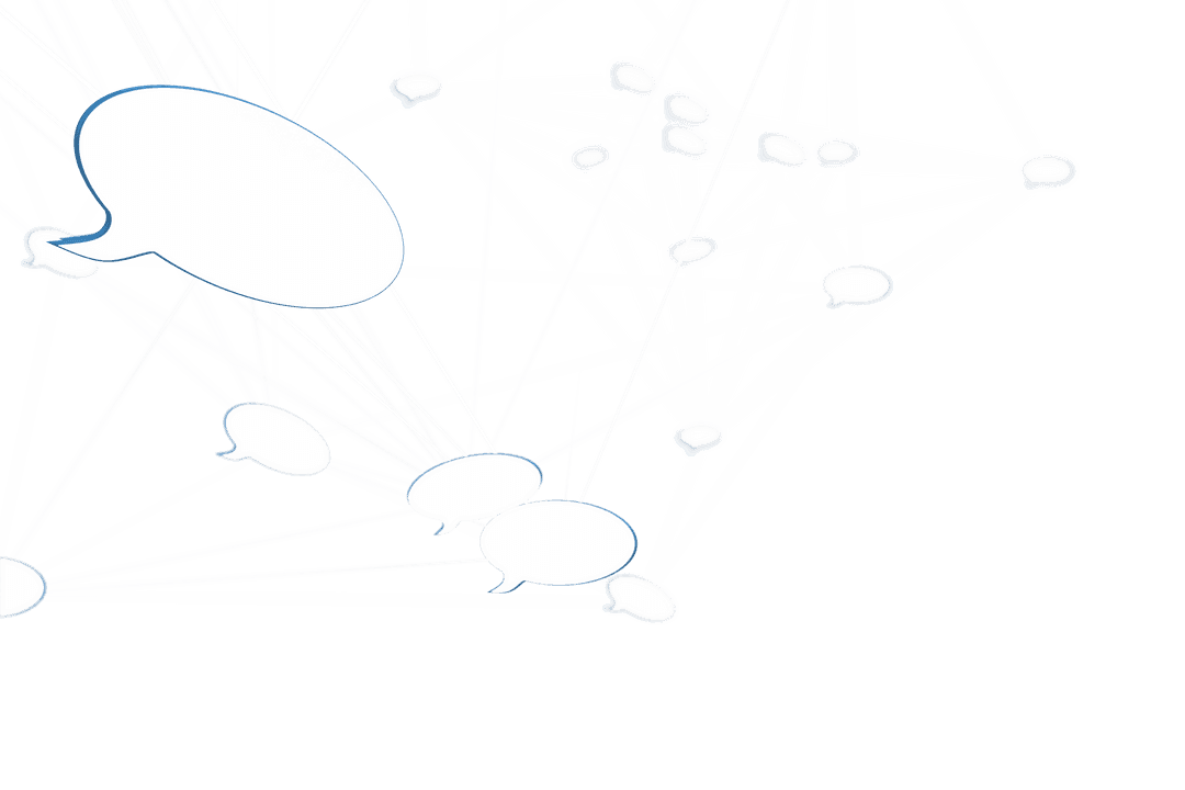 Transparent Network of Communication Illustrating Ideas