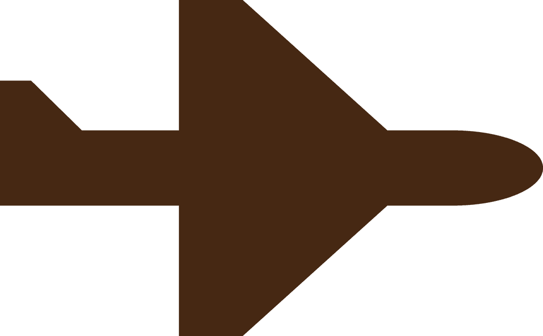 Minimalist Jet Plane Silhouette on Transparent Background