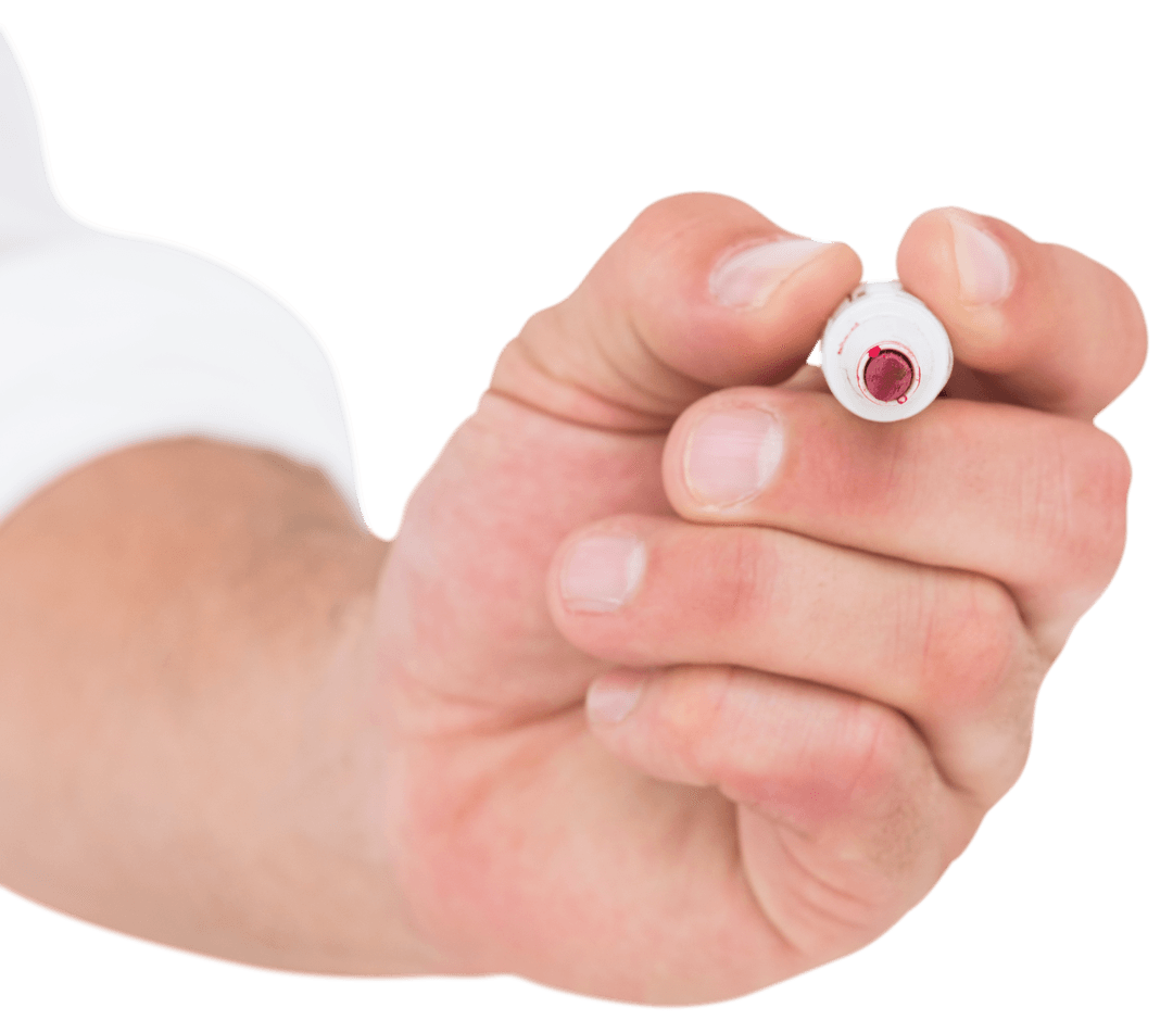 Close-up of Hand Holding Marker for Transparent Writing