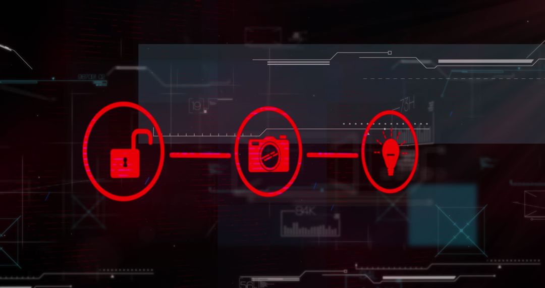 Digital Media Icons with Data Processing Concept