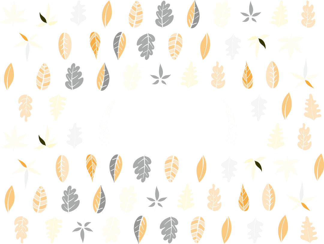 Colorful Transparent Leaves in Artistic Layout Frame