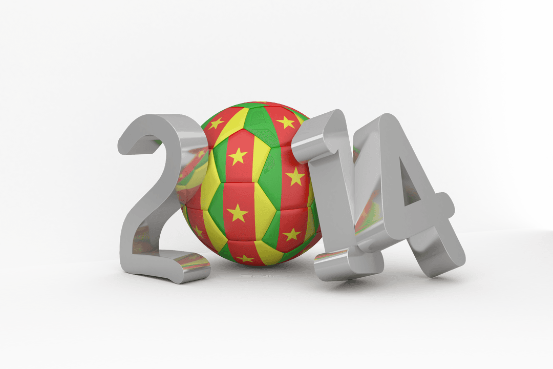Transparent Numbers 2014 with Cameroon Soccer Ball