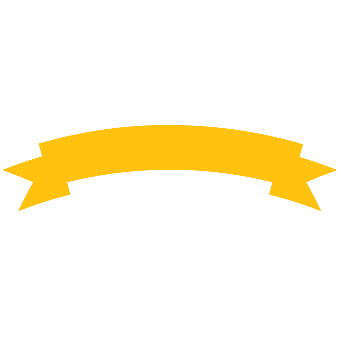 Transparent Yellow Badge with Curved Banner Design