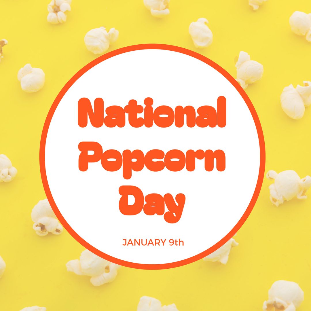 National Popcorn Day Celebration with Vibrant Background