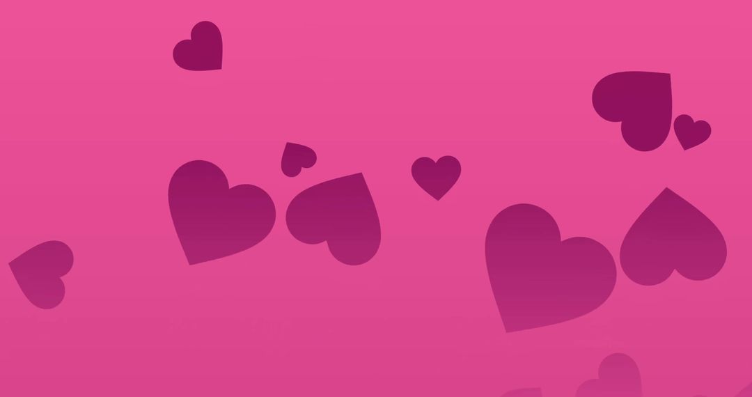 Floating Hearts on Pink Background for Romantic Design