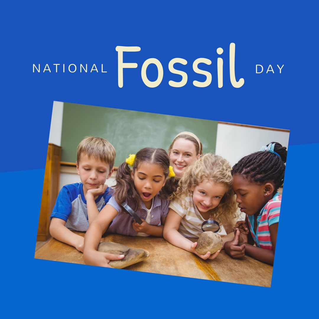 National Fossil Day Celebration with Enthusiastic Schoolchildren