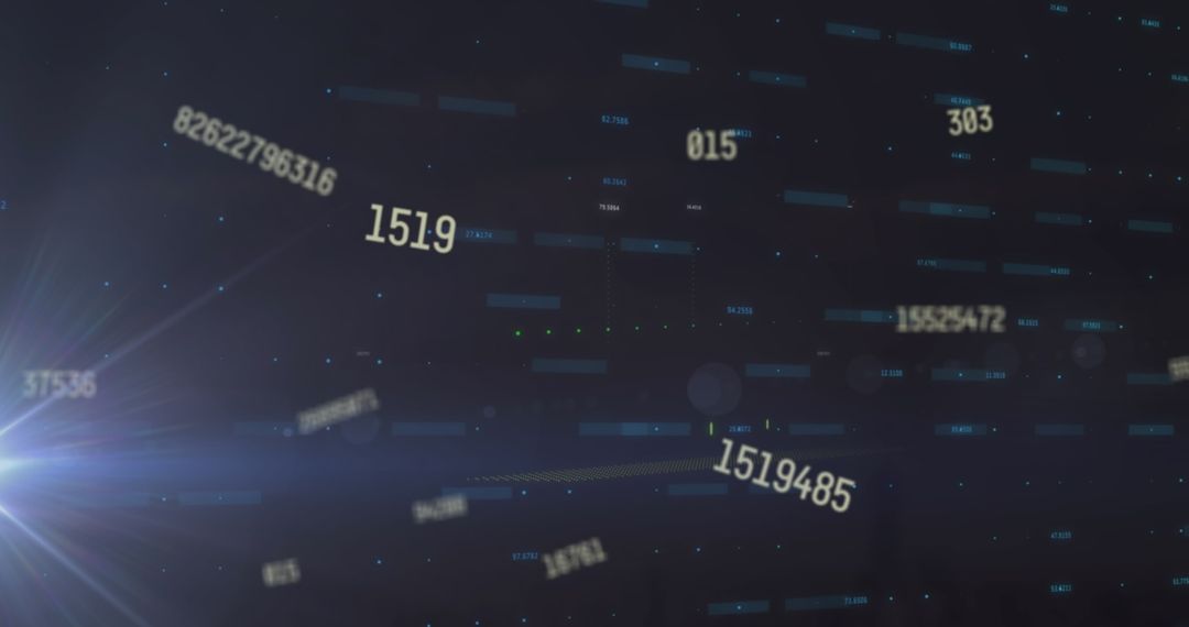 Financial Numbers and Data Processing Concept