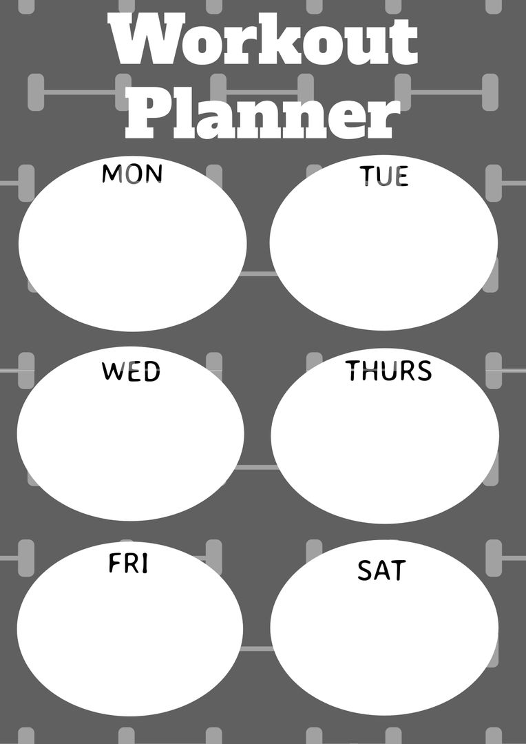 Blank Weekly Workout Planner for Fitness Enthusiasts