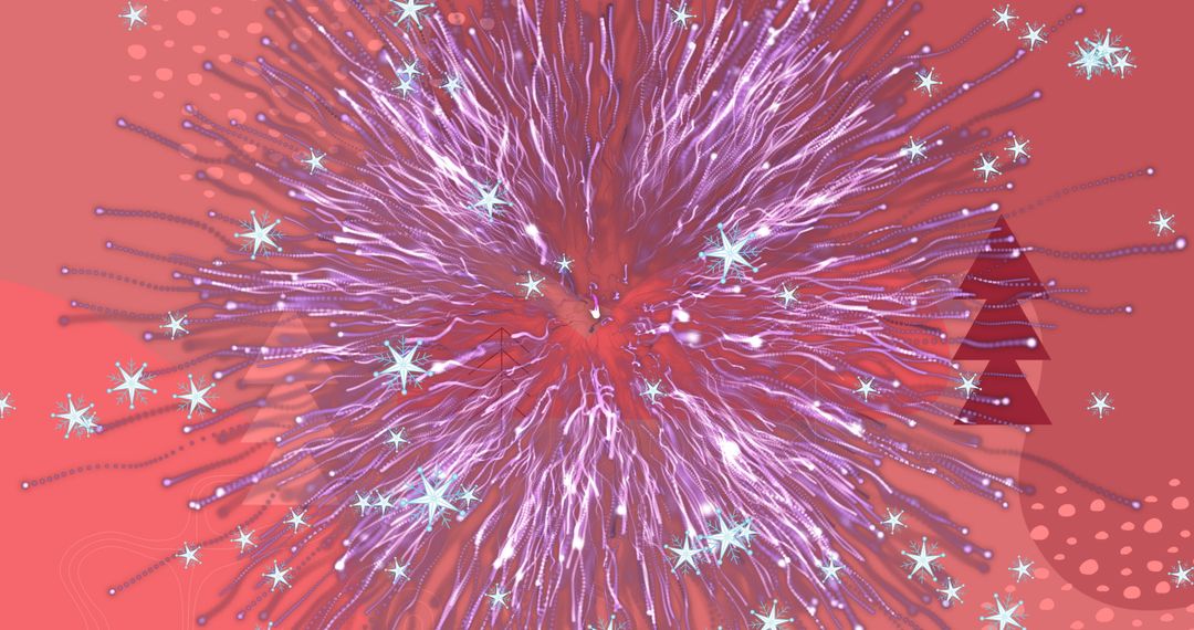 Festive Starburst with Abstract Christmas Backdrop