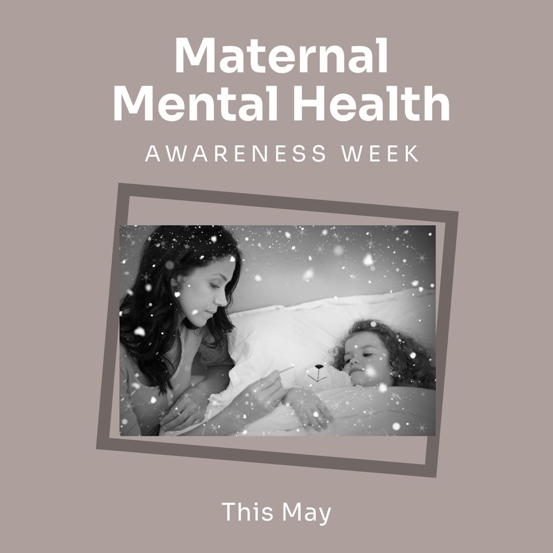 Maternal Mental Health Week Concept with Mother and Child