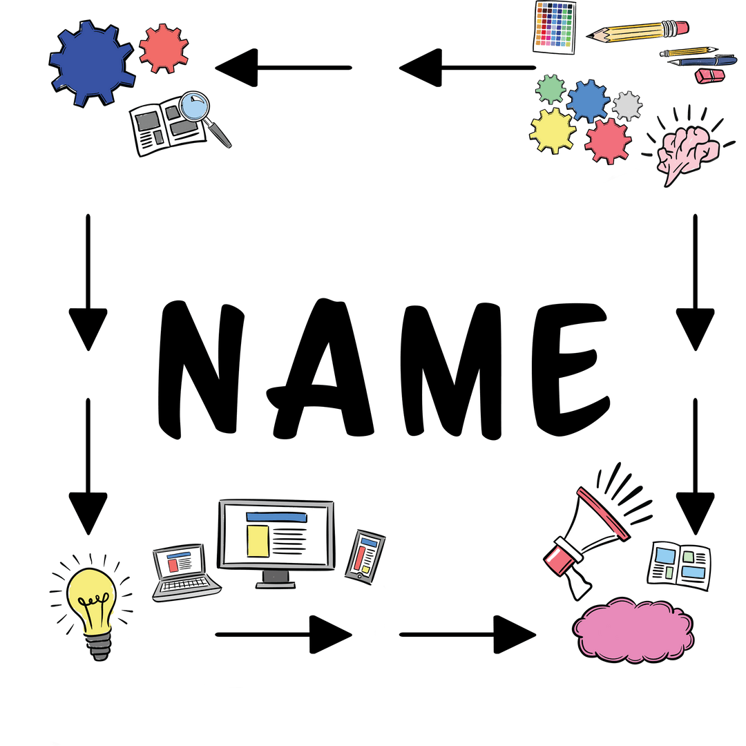 Colorful Business Connection Icon Set on Transparent Canvas